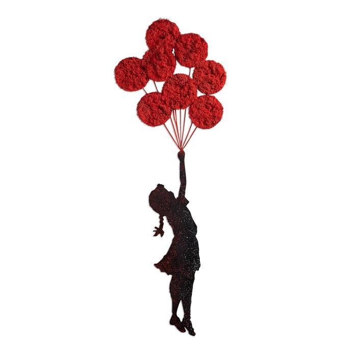 Wallity Banksy - 11-1 Escultura de pared en Rojo y Negro Wallity Banksy - 11-1 Escultura de pared en Rojo y Negro